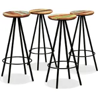 Prolenta Maison Exclusive - Barkrukken, set van 4. Gemaakt van massief, gerecycled hout