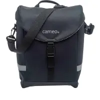 Cameo Sports Enkele Fietstas - Pakaftas - Met schouderband - 14 liter - Zwart - Geschikt voor Electrische Fietsen