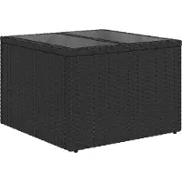 vidaXL Bankstel 6 st Zwart en Crème poly rattan