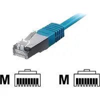 Equip 605830 Patchkabel Cat6A S/FTP 2xRJ45 1.00m blau LSZH Polybeutel