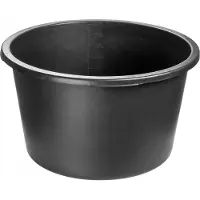 Kadax mortelbak, bouwemmer, stabiele mortelemmer voor tuin, bouwplaats, ronde cementbak van kunststof, betonemmer met handgrepen, cementemmer, mortelbak, mortelbak (40 liter)