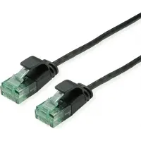 Roline RM UTP DataCenter Patchkabel Cat.6A (Klasse EA), extra dun, zwart, 2 m