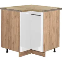 Vicco Fame-Line Hoekkast – 80.5 cm, WB Eik Wit Hoogglans