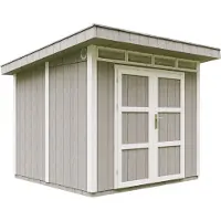 Timbela M903A-TUNDRA GREY - LP SmartSide Tuinhuis op houtbasis - 6 m² - 294x279xH237 cm - met vloer en verf