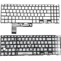 T-ProTek DUITSE - Zilverkleurige toetsenbord met verlichting, compatibel met Asus ZenBook 15 UX533FD-A8131T