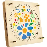 Small Foot - Houten Bloemenpers, 18x18cm