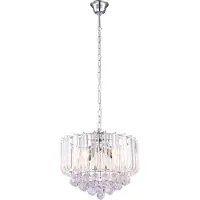 Globo Lighting Kroonluchter Minnesota LED - Chroom met heldere acryldecoratie en acrylkristallen