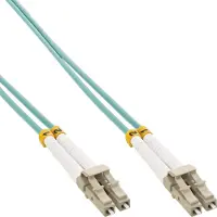 InLine LC/UPC Duplex optical fiber kabel | OM3 | LSZH | turquoise | 50 meter
