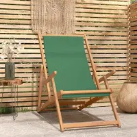 Prolenta Maison Exclusive - Klapstoel van massief hout, teakhout, groen