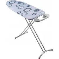 Kadax Inklapbare Strijkplank, 120 x 38 cm, Met Metalen Net en Antislip Voeten, in Hoogte Verstelbaar (Blauw)