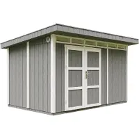 Timbela M904A-CAVERN STEEL - LP SmartSide Tuinhuis op houtbasis - 8,7 m² - 412x279xH237 cm - met vloer en verf