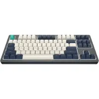 Dark Project KD87B LTD Aluminium (Zwart/Wolkengrijs) - Mechanisch gaming toetsenbord met Gat. Toetsenkap in Teal RGB (ENG)