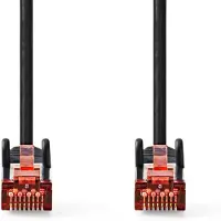 Nedis CAT6 Netwerkkabel | RJ45 Male | RJ45 Male | S/FTP | 10.0 m | Rond | LSZH | Zwart | Label - CCGL85221BK100