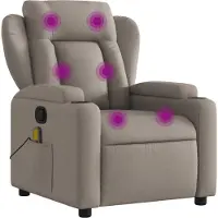 Syfax Massagestoel Taupe Stof