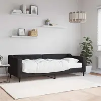 Prolenta Maison Exclusive - Dagbed met matras, zwart, 80x200 cm, stof