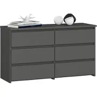 Akord Ladekast CL100 met 6 Lades / Furniture Factory / Grafietgrijs / 100 x 57 x 35 cm