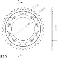 Supersprox Steel 520x38 Rfe1303x38blk Achtertandwiel