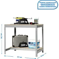Simonwork (bancos De Trabajo) Bt0 Metaalplank 842x1210x760 Mm