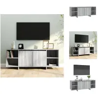 vidaXL Tv-kast - Tv-kasten - Tv-standaard - Wandtafel - Tv-meubel 130x35x50 cm bewerkt hout grijs sonoma eikenkleurig
