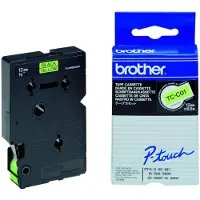Brother TC-C01 'extreme' tape zwart op geel 12 mm (origineel)