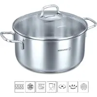 Korkmaz Perla - Roestvrijstalen pan, 5 liter