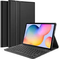 Cazy Samsung Galaxy Tab S6 Lite Hoes met Toetsenbord - AZERTY Slimline - Zwart