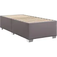 vidaXL Bedframe kunstleer grijs 90x190 cm