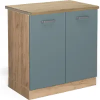 Vicco Wastafelkast R-Line Blauw-grijs 80 cm , WB Eik, Model 45989