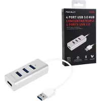 Macally USB 3.0 hub met 4 poorten, aluminium behuizing