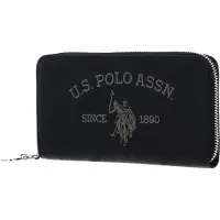 U.S. POLO ASSN. Portemonnee Breezy Zip Around Wallet Black Zwart