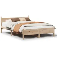 vidaXL Bedframe zonder matras massief grenenhout 140x200 cm