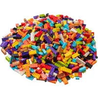 LEGO Bouwstenen, grote stenen, kleurrijk gemengd, 800 gram, ongeveer 500 stuks. NIEUW! Beschikbaar in verpakkingen van 500 stuks