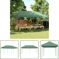The Living Store De Living Store Partytent, inklapbaar, pop-up model, groen, 580x292x315 cm