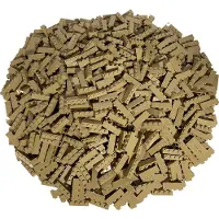 LEGO 1x4 stenen, hoge stenen, donkerbeige - 3010, NIEUW! Aantal: 50x