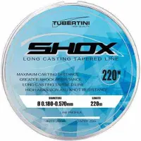Tubertini Shox 220 M Taps Toelopende Onderlijn Transparant 0.160-0.5700 mm