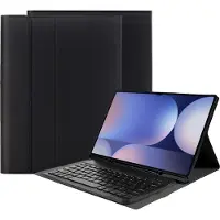 Cazy tablet Hoes met Toetsenbord geschikt voor Samsung Galaxy Tab S10 Ultra / Tab S9 Ultra 14.6 inch - AZERTY Bluetooth Keyboard Case - Zwart