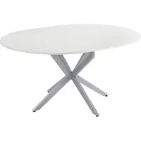 Vicco Eettafel Loyd, Wit/Grijs, 120 x 76.5 cm Uitschuifbaar