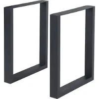 En.casa Stalen onderstel Makers set van 2 tafelpoot 72x60 cm zwart []