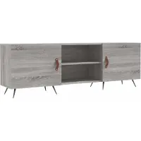 Syfax Tv-meubel 150x30x50 cm bewerkt hout grijs sonoma eikenkleurig