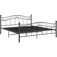 vidaXL Bedframe metaal zwart 180x200 cm