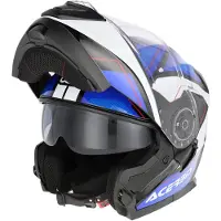 Acerbis Serel Graphic Blauw Wit Systeemhelm Maat XL
