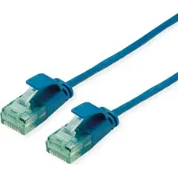 Roline RM UTP DataCenter Patchkabel Cat.6A (Klasse EA), extra dun, blauw, 2 m