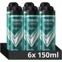 Rexona Men Advanced Protection Sensitive anti-transpirant deodorant Spray - 6 x 150 ml