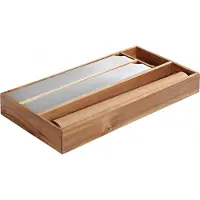 Kesper FSC Keuken Foliedispenser voor 2 Rollen folie - Met 2 opbergvakken - Keuken lade Folie dispenser voor aluminium- & huishoudfolie