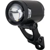 Herrmans Voorlicht - - H-Black Pro - LED 200 lumen - Bevestiging op stuur en vork - Kleur zwart en zilver