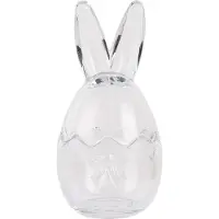 Clayre & Eef Glazen potje Ei Ø 9x17 cm Transparant Glas
