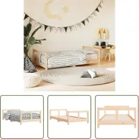 The Living Store Houten Bed - Kinderbed Frame - Kinderbedframe 80x160 cm massief grenenhout - Kinderbed - Grenenhouten Bed - Peuterbed