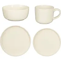 Mica Decorations Ozzu Serviesset 4 Persoons - Steengoed - Off-white
