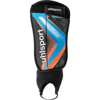 Uhlsport Flex Scheenbeschermer - Zwart / Cyaan / Fluo Oranje | Maat: M