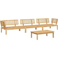 vidaXL 4-delige Loungeset pallet massief acaciahout
